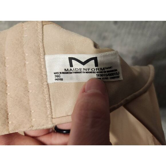 Maidenform Self Expressions Wireless Wear 5 Ways Strapless Bra 36C Beige SE0015 - Picture 3 of 3
